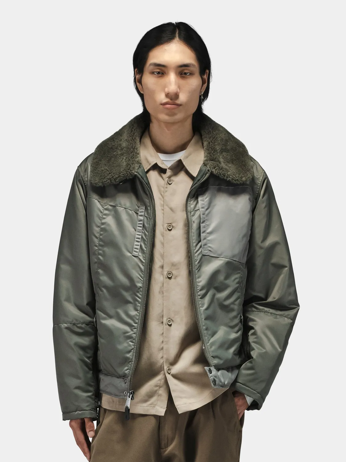 Alpha Industries Nylon Aviator blouson gris nylon