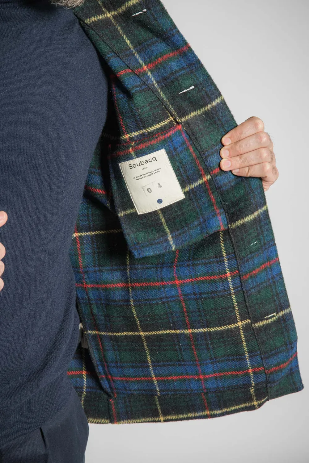 Soubacq Le Bleu Lord veste de travail carreaux
