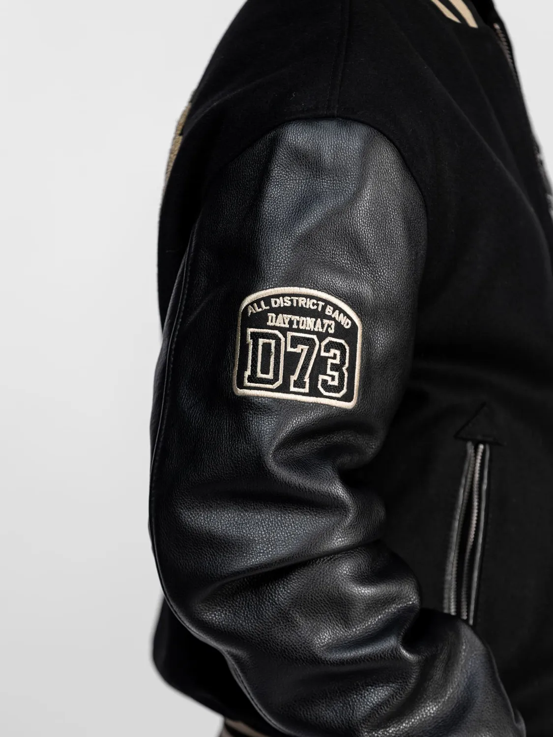 DAYTONA Ethier bomber universitaire homme laine cuir