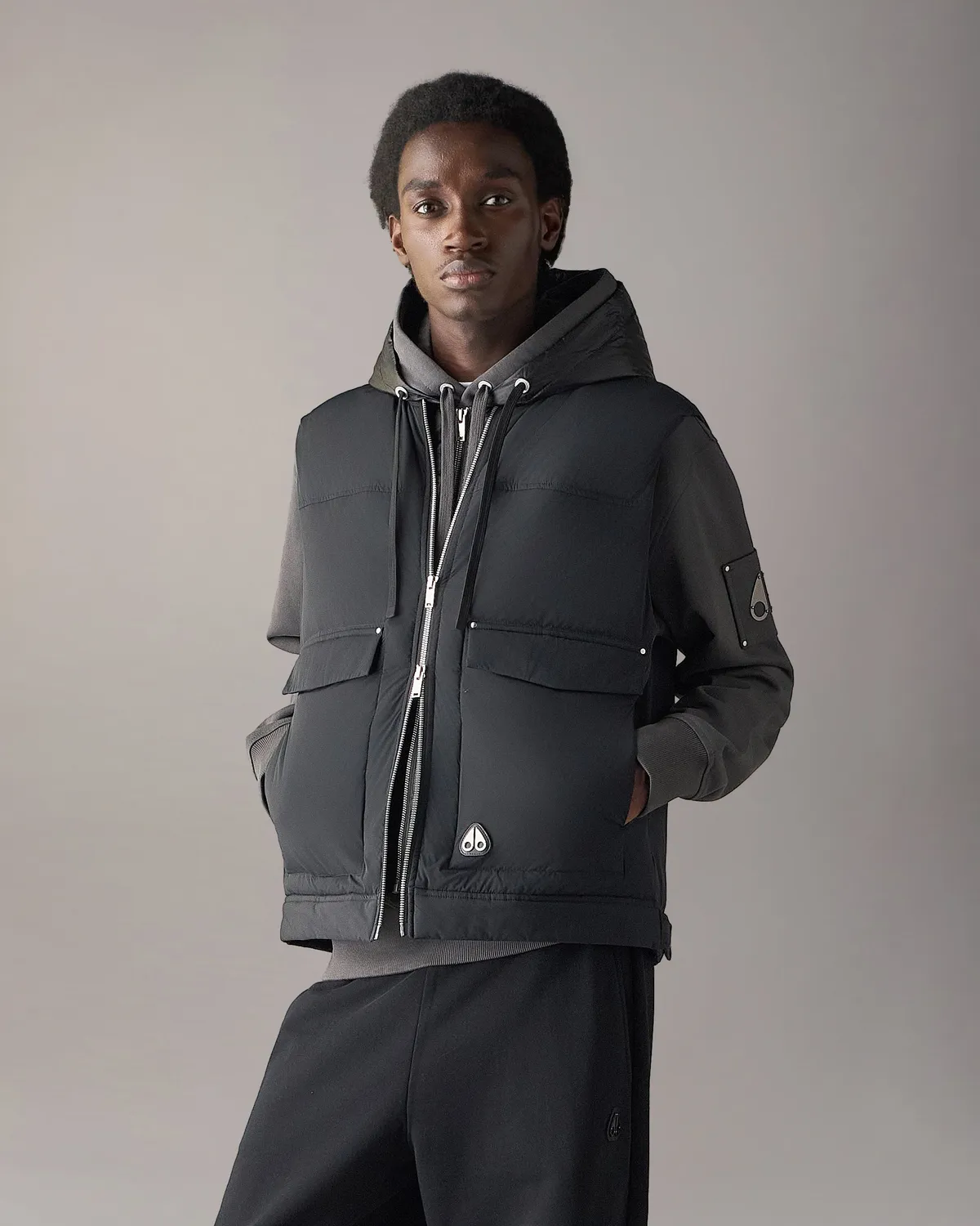 Moose Knuckles Brixton Gilet duvet 800 noir léger