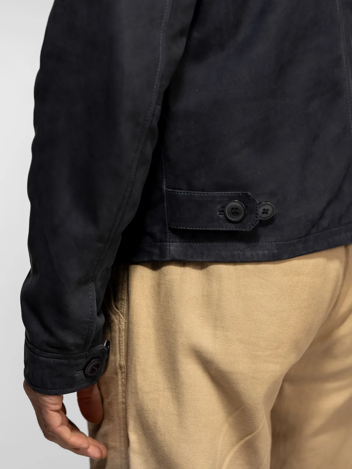 Daytona Tolland blouson cuir suédé navy