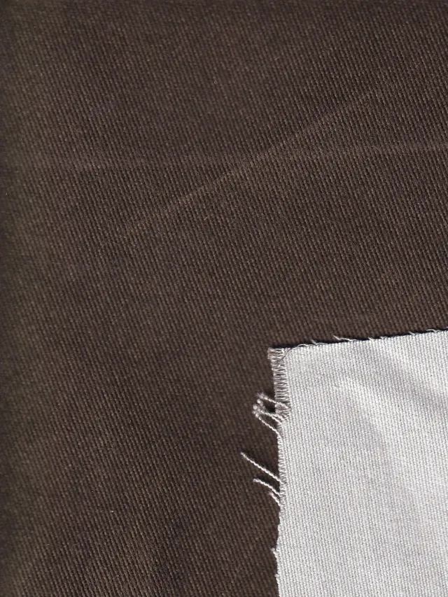 Hollington toile coton tissu double-face khaki craie
