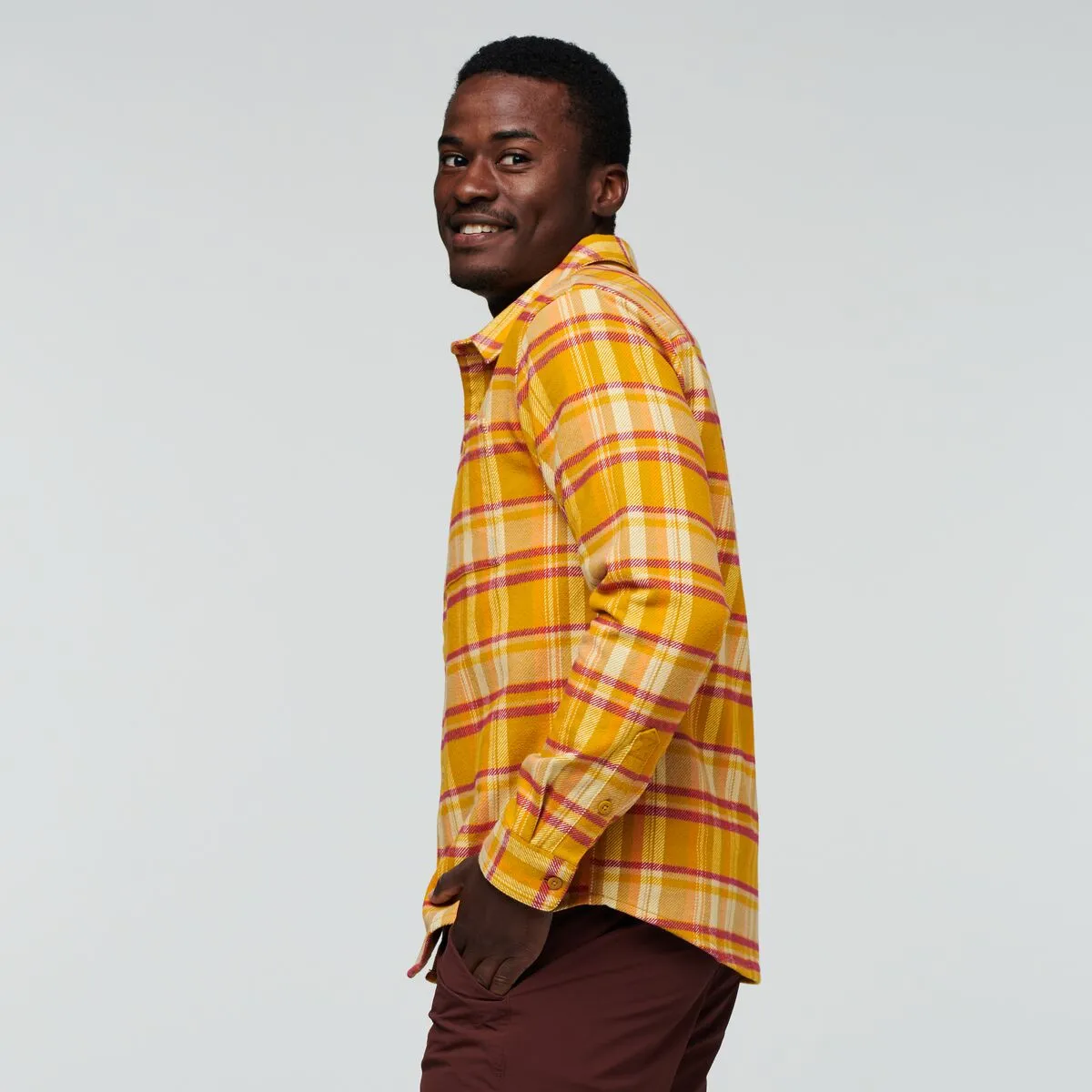 Cotopaxi Mero chemise flanelle homme Amber Plaid coton bio