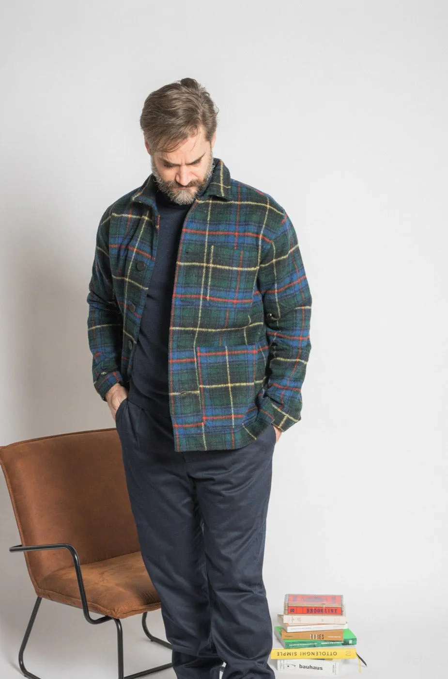 Soubacq Le Bleu Lord veste de travail carreaux