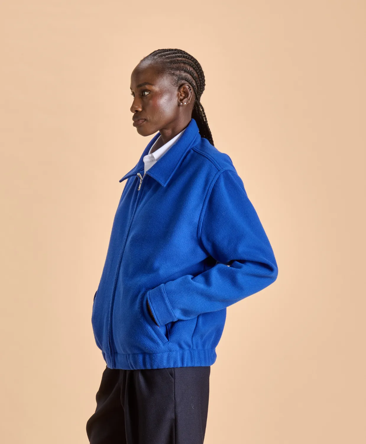 Soubacq Blouson Alexandre blouson sergé bleu flamboyant