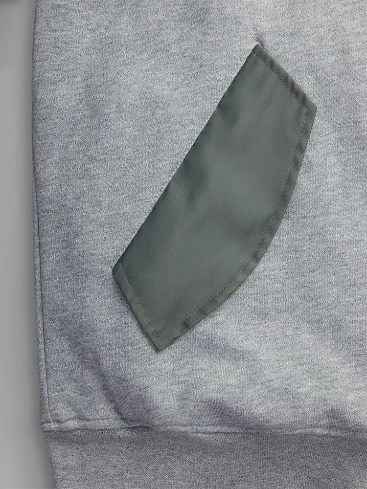 Alpha Industries MA-1 Zip hoodie molleton gris