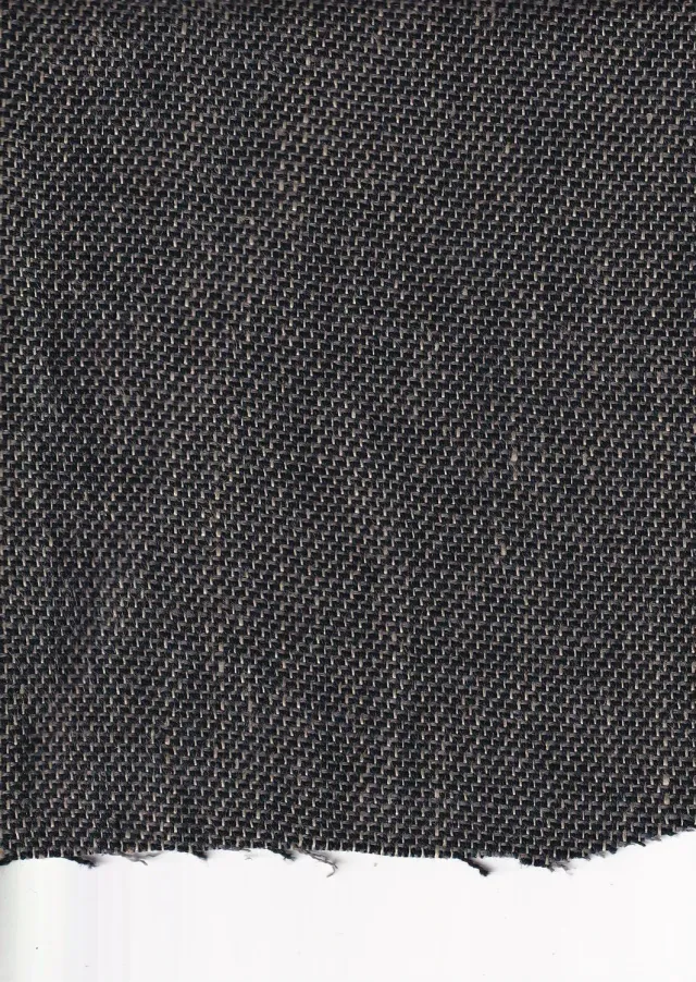 Hollington lin coton tissu noir et or 10 m