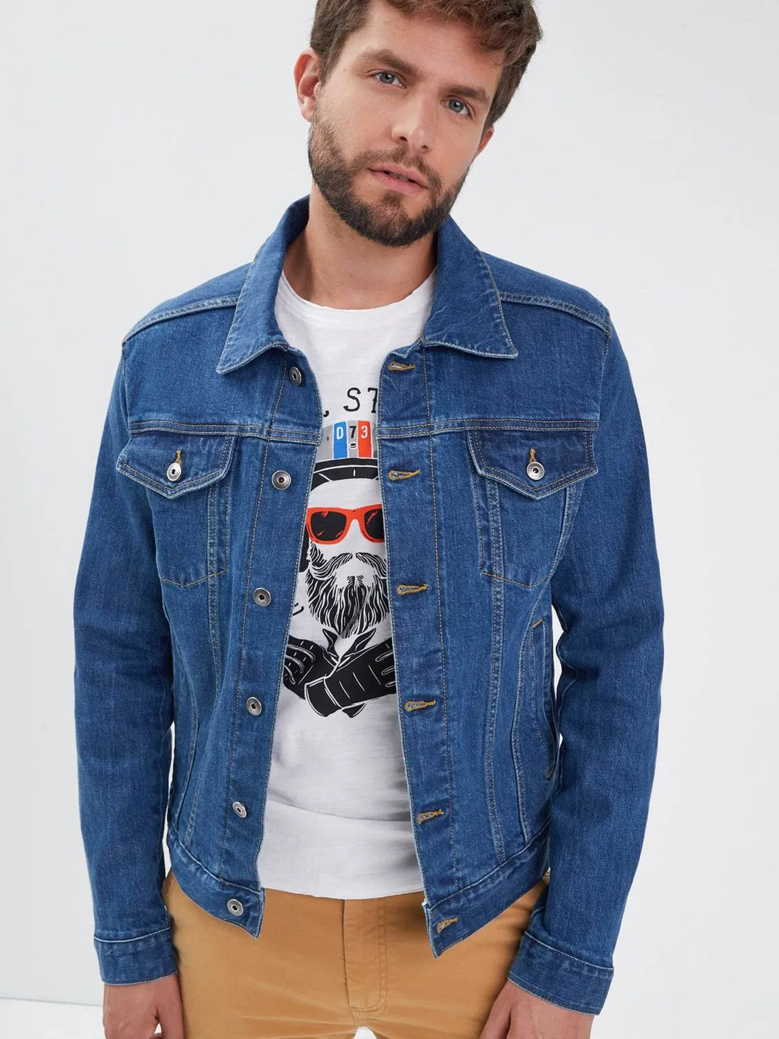 Daytona Baker veste jean homme Raw Indigo denim stretch