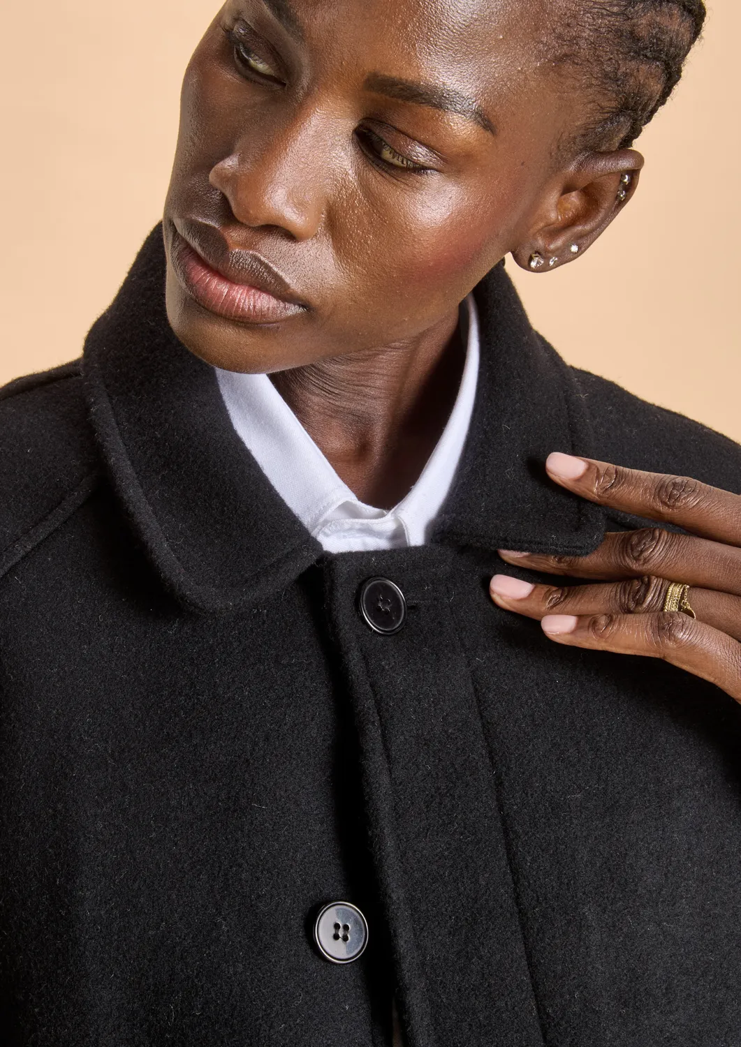 SOUBACQ Trench Vendôme trench laine noir