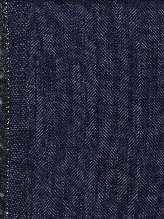 HOLLINGTON tissu toile lin chevrons quetsche
