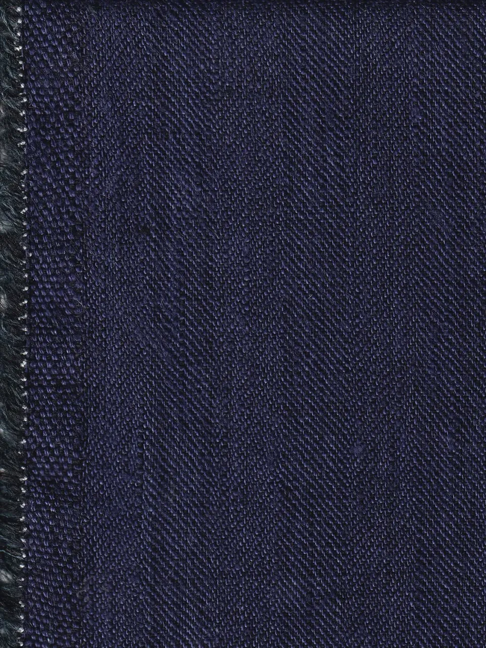 HOLLINGTON tissu toile lin chevrons quetsche