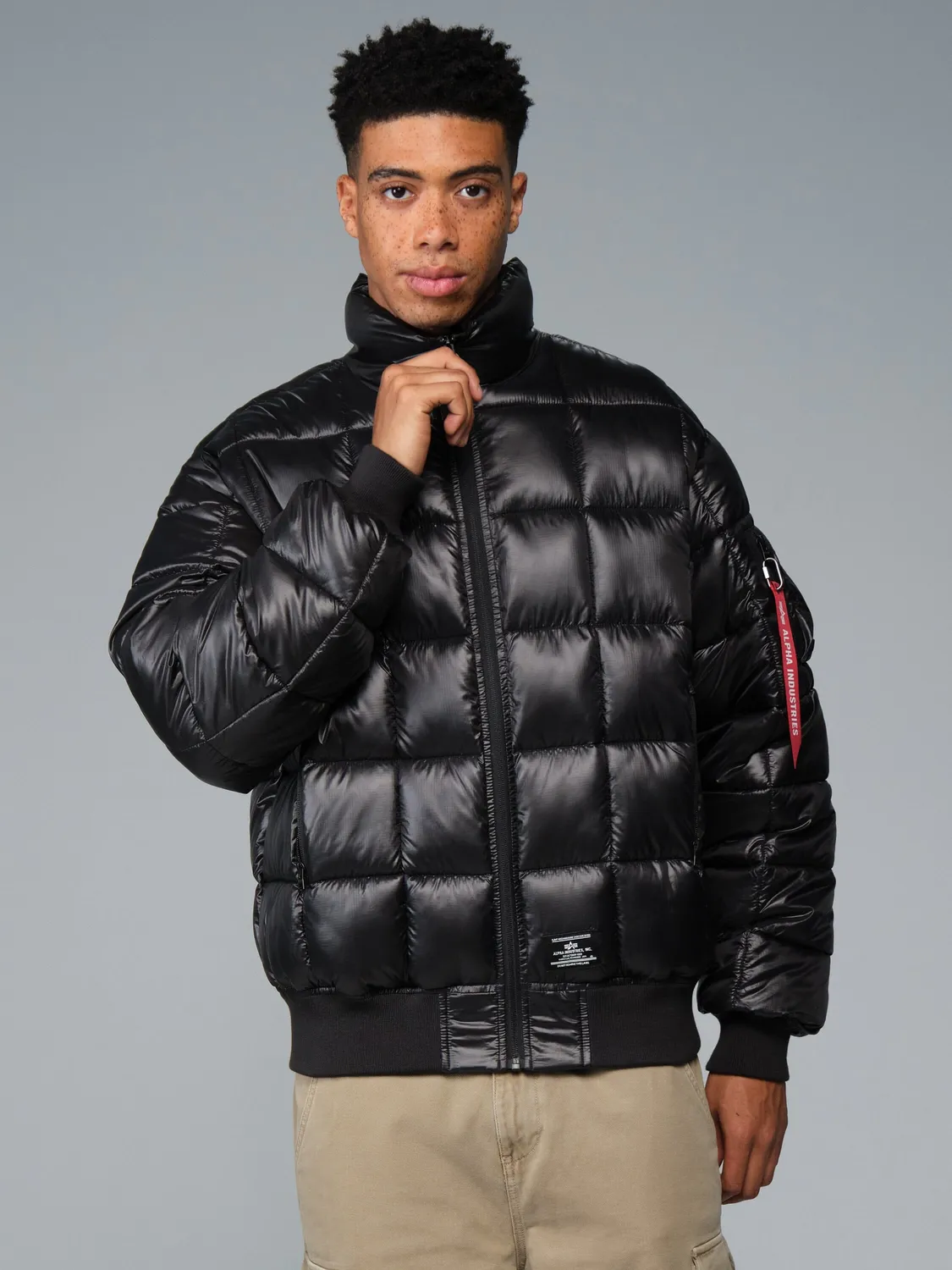 Alpha Industries MA-1 Puffer bomber noir déperlant