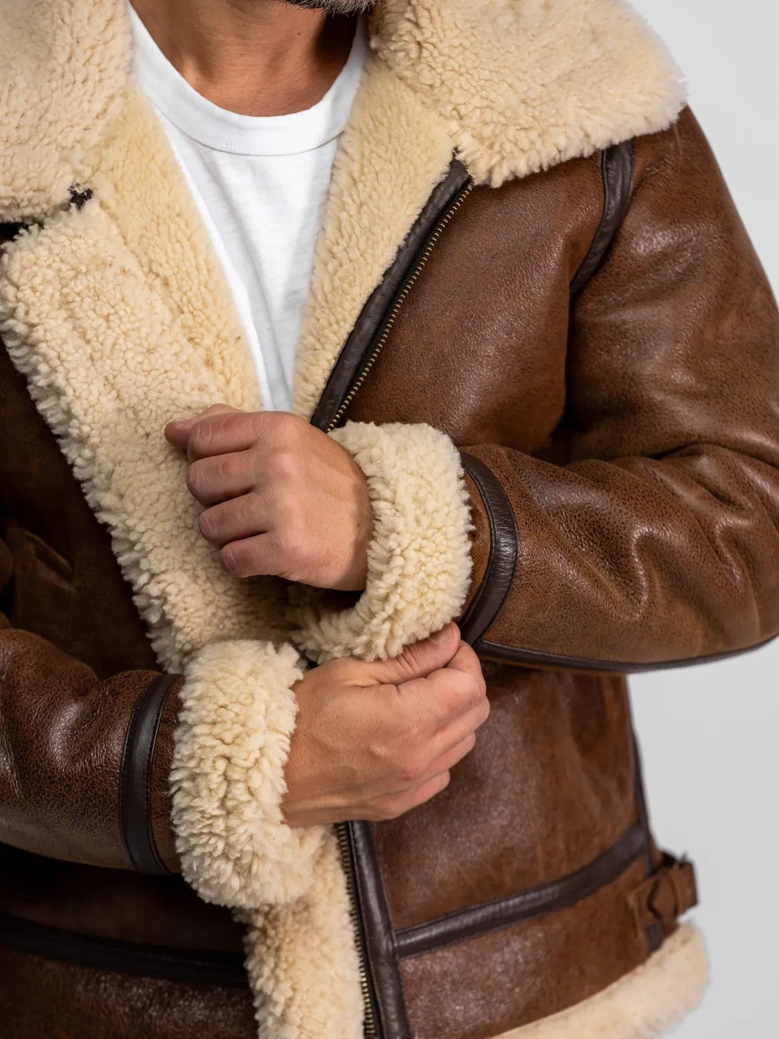 Daytona Bombardier blouson aviateur cuir mouton noir