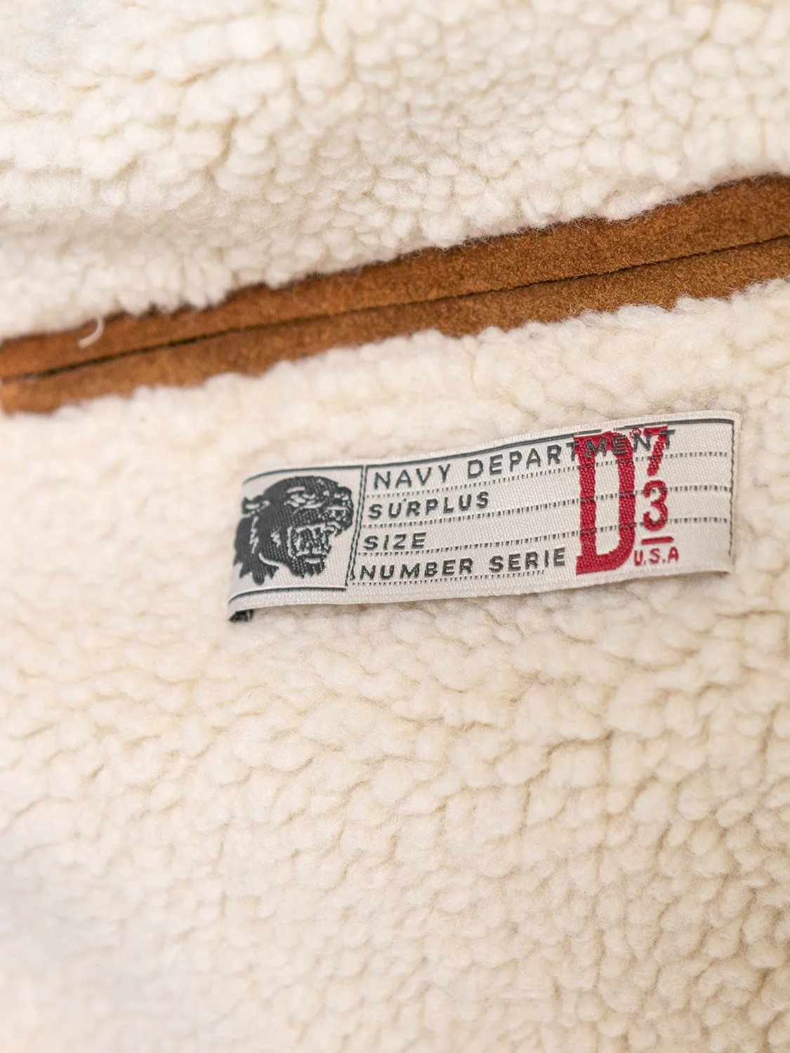 Daytona Trucker blouson cuir nubuck sherpa cognac