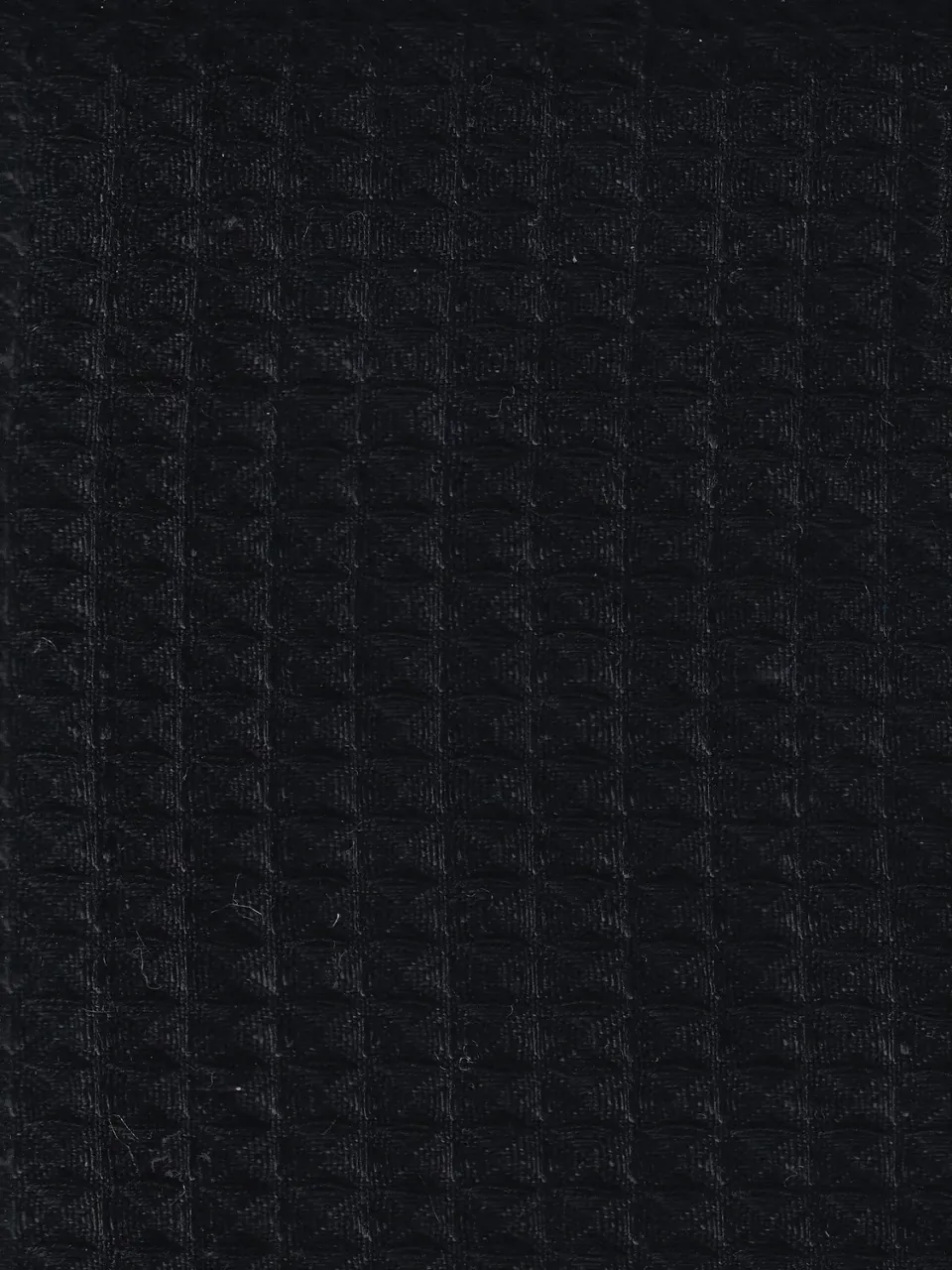 Hollington nid d'abeille tissu noir merle lin et coton