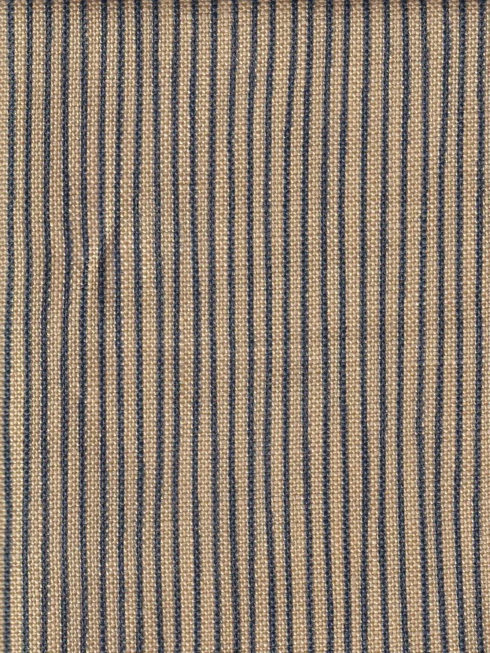 Hollington toile pur lin sable tissu au mètre rayures noires