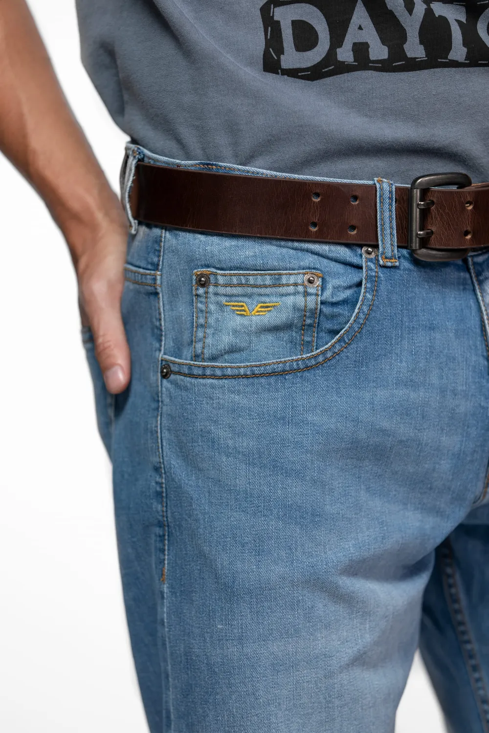 Daytona Hachidaka jean slim mid wash taille mi-haute