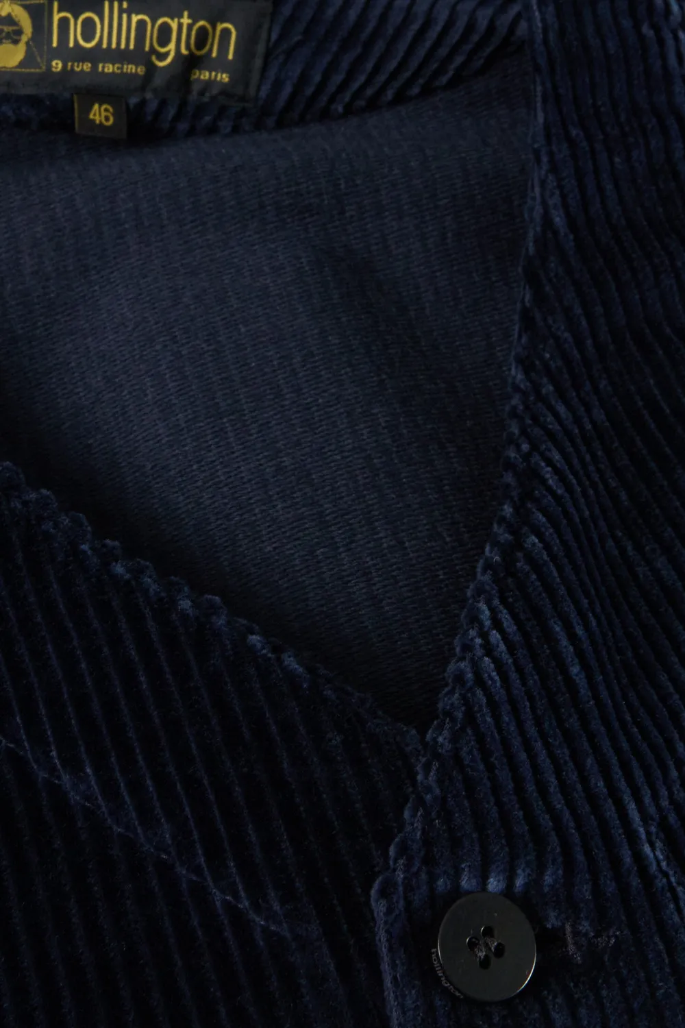Hollington gilet velours de laine dark navy bleu marine