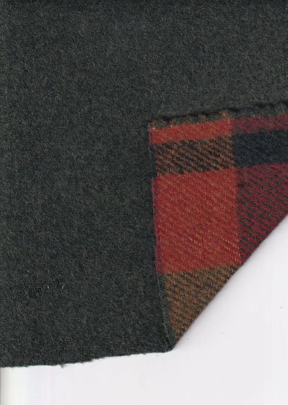 HOLLINGTON drap laine double-face green tartan tissu au mètre chaud