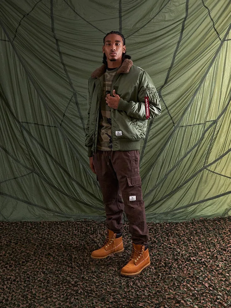 Alpha Industries B-15 Mod bomber noir col mouton