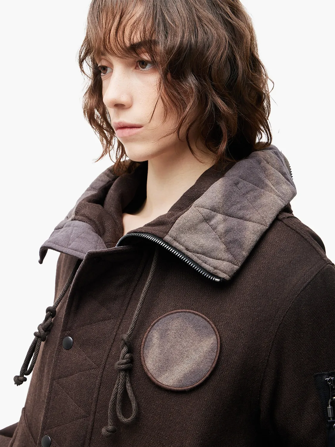Alpha Industries Jiyong Kim Sun-Bleached Split-Hood blouson marron laine