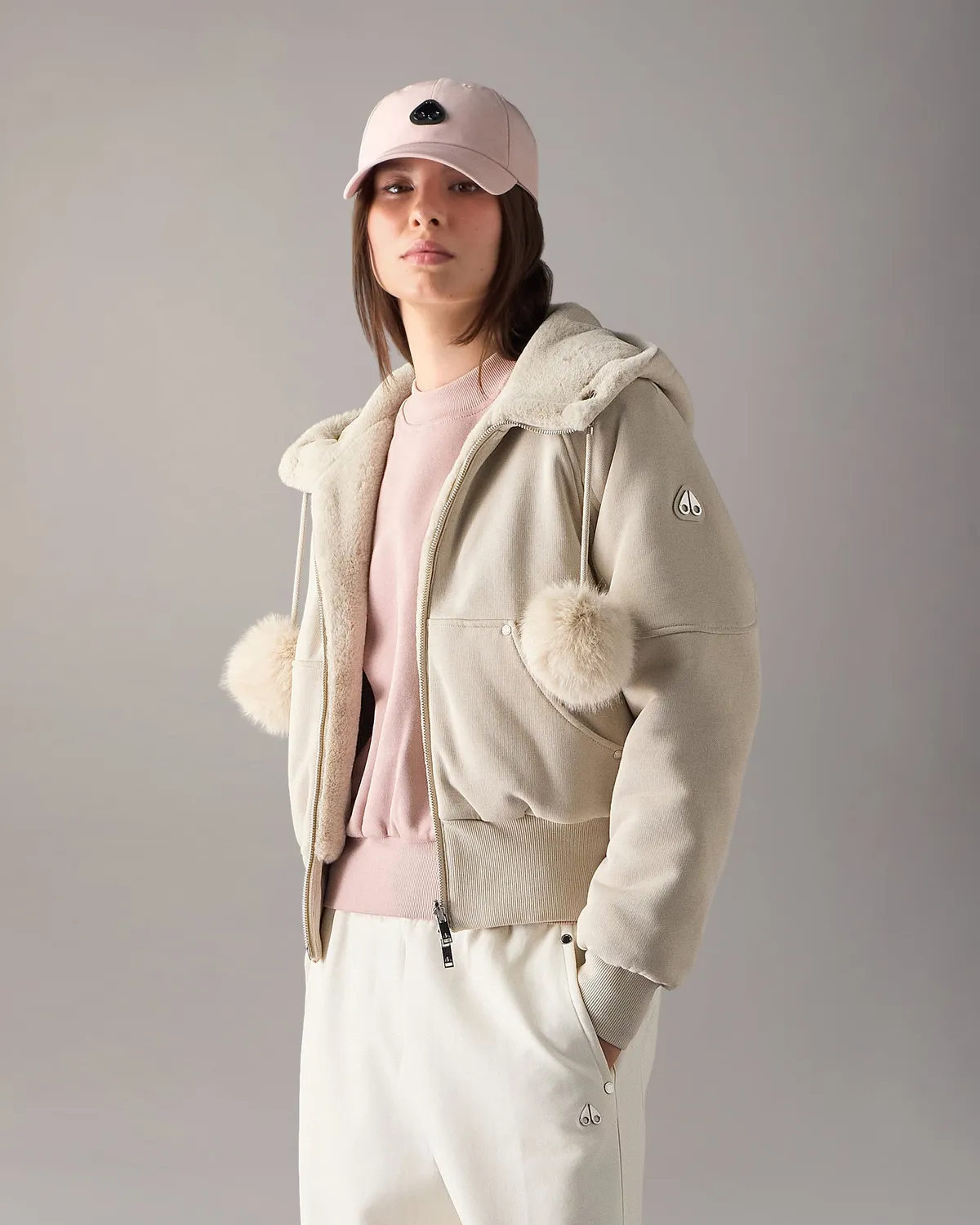 Moose Knuckles Oro Bunny hoodie réversible peluche