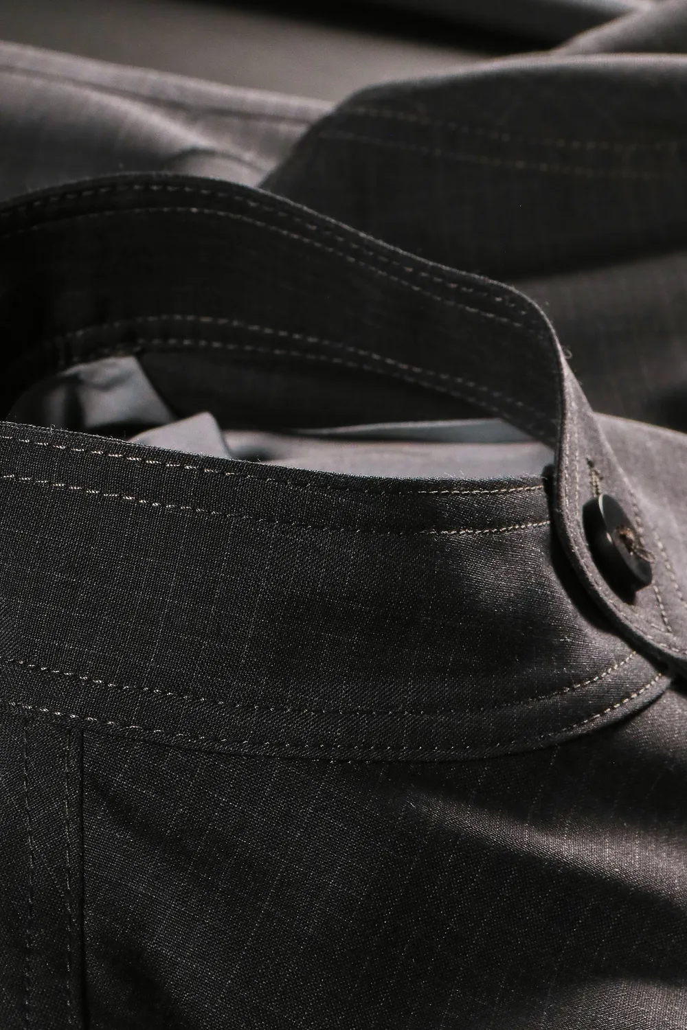 Hollington veste Megève laine légère noire ripstop