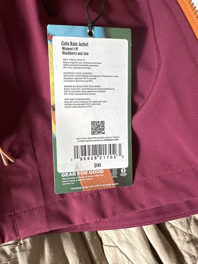 Cotopaxi Cielo veste pluie femme imperméable recyclée
