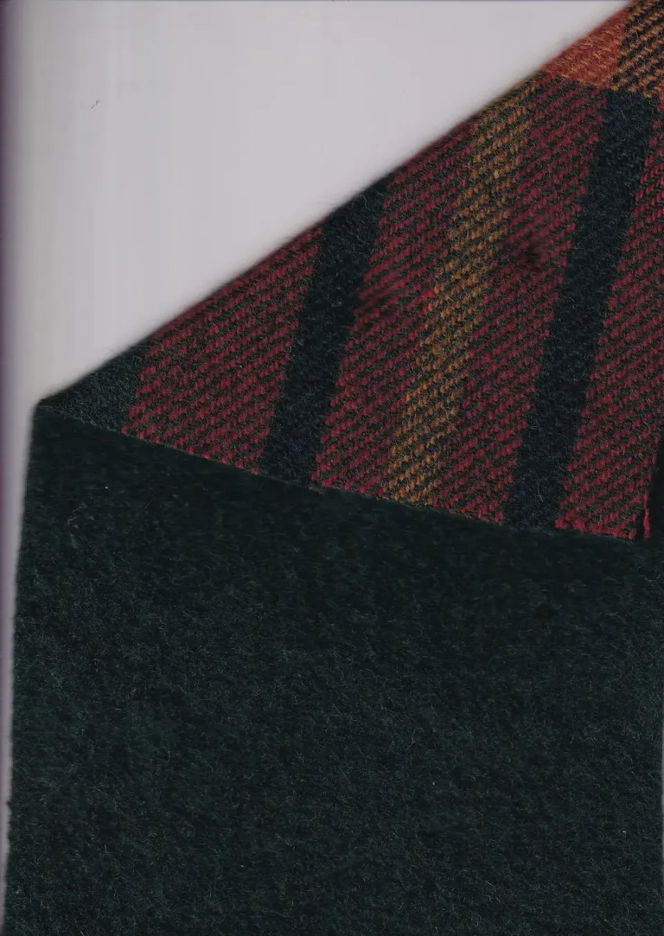 Hollington drap de laine double face tissu vert tartan 5 m