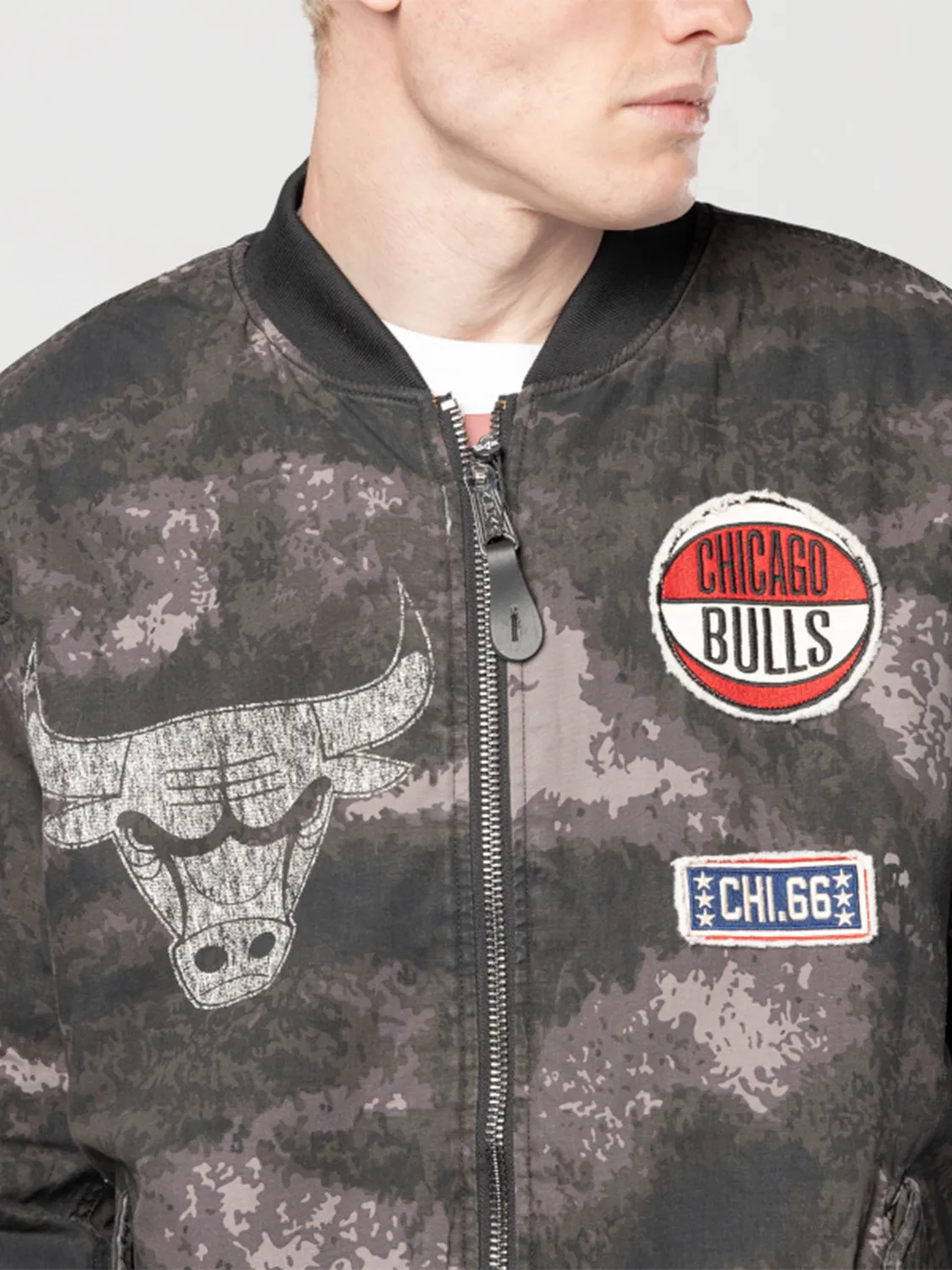 Alpha Industries MA-1 Bulls bomber black camo réversible