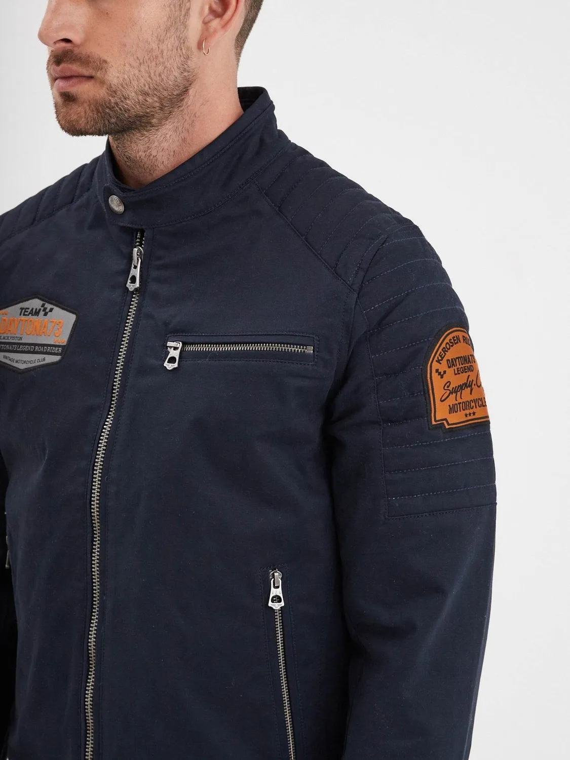 Daytona Bowen veste racing navy coton stretch