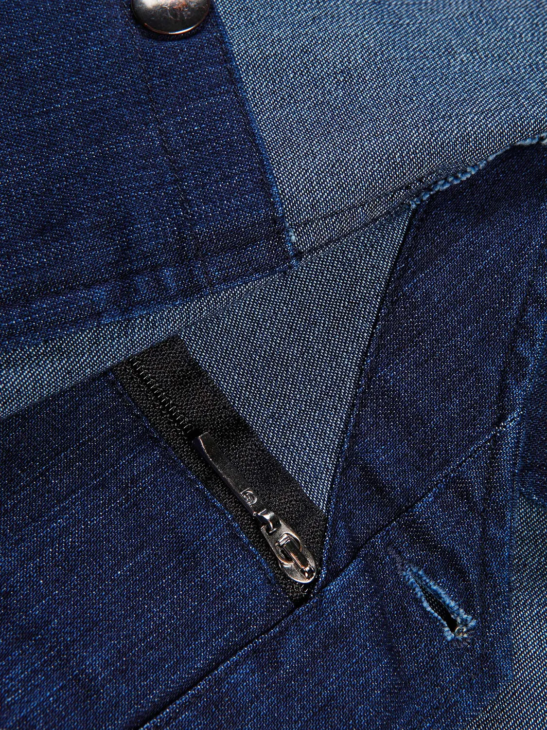 Hollington 20 poches gilet denim indigo extensible bleu 46