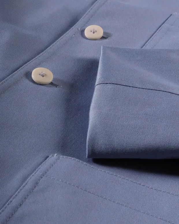 Hollington Tyrol fitted veste été coton stretch azur