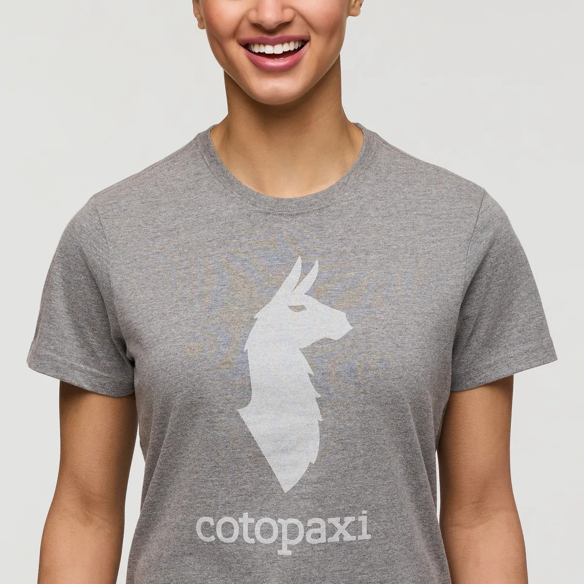 Cotopaxi Llama T-shirt Femme Heather Grey Coton Bio