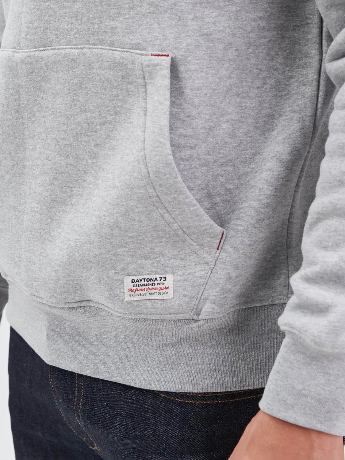 DAYTONA Wings sweat capuche coton kaki aviateur