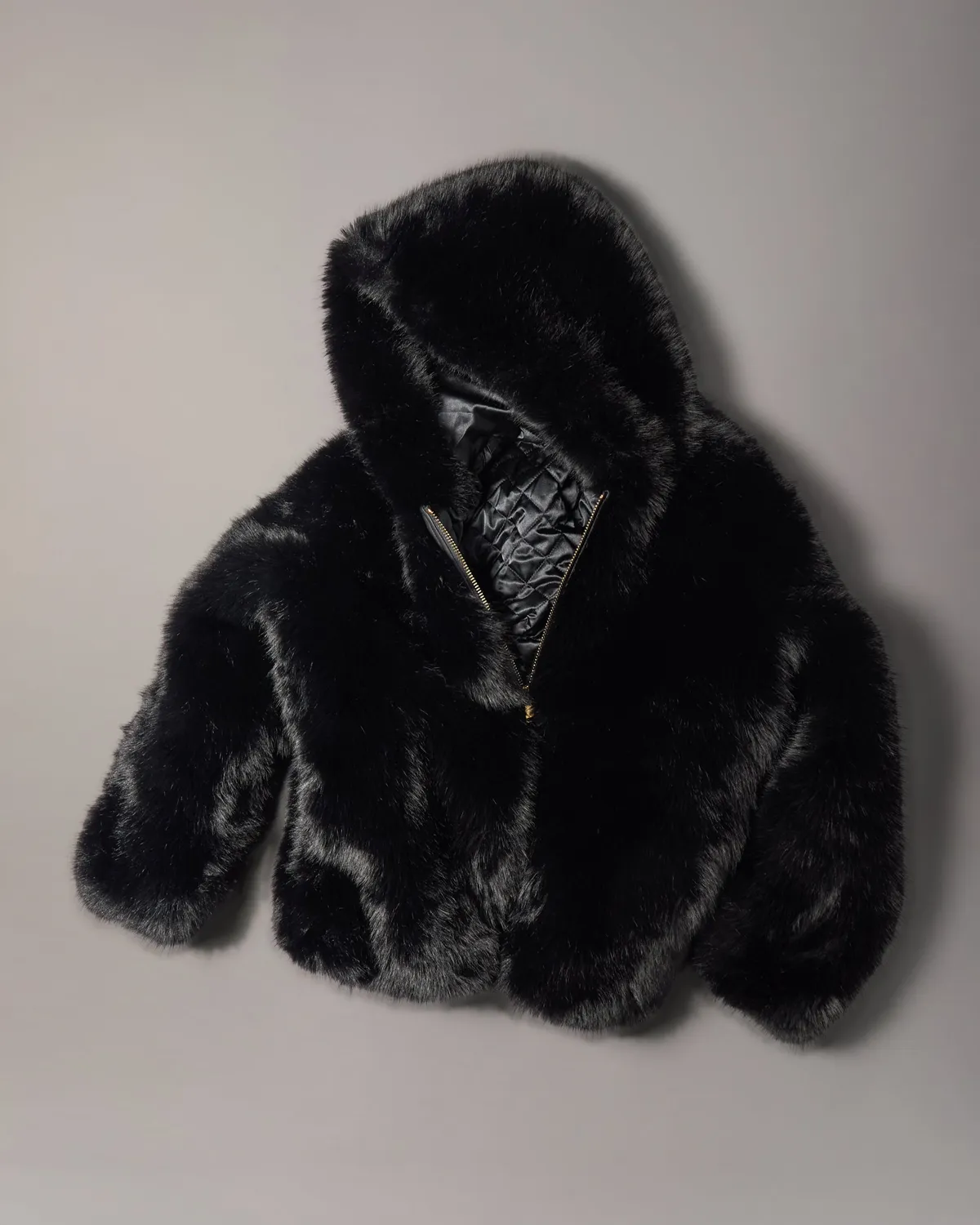 Moose Knuckles Ember veste fausse fourrure noire oversize