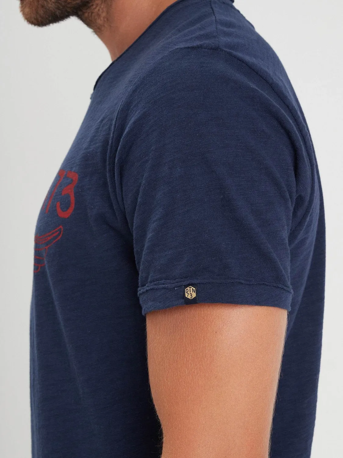 Daytona American t-shirt imprimé noir coton flammé