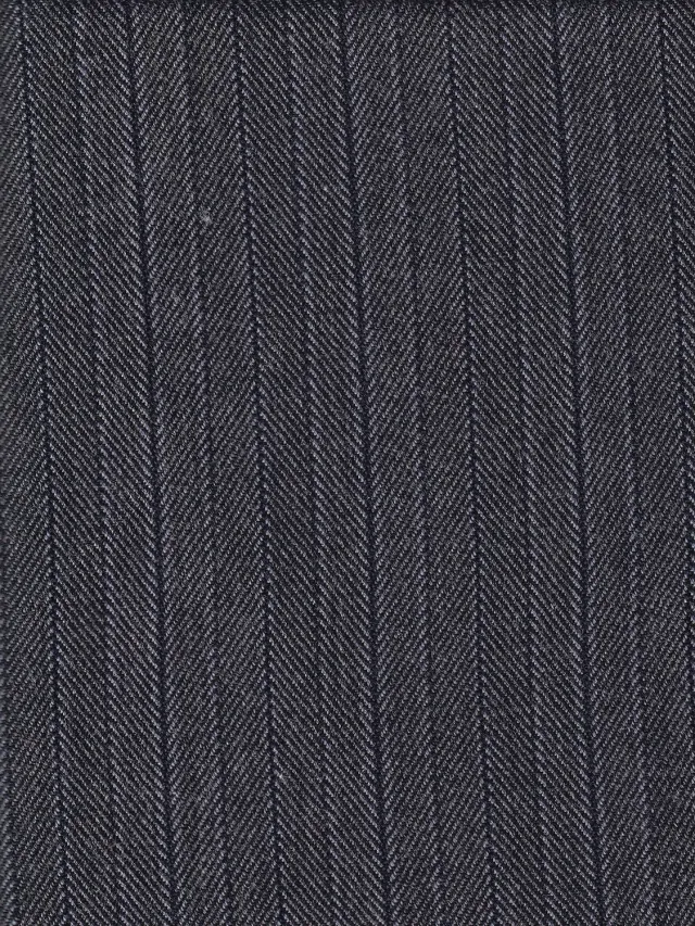 Hollington Rayures Marine tissu laine coton 2 m