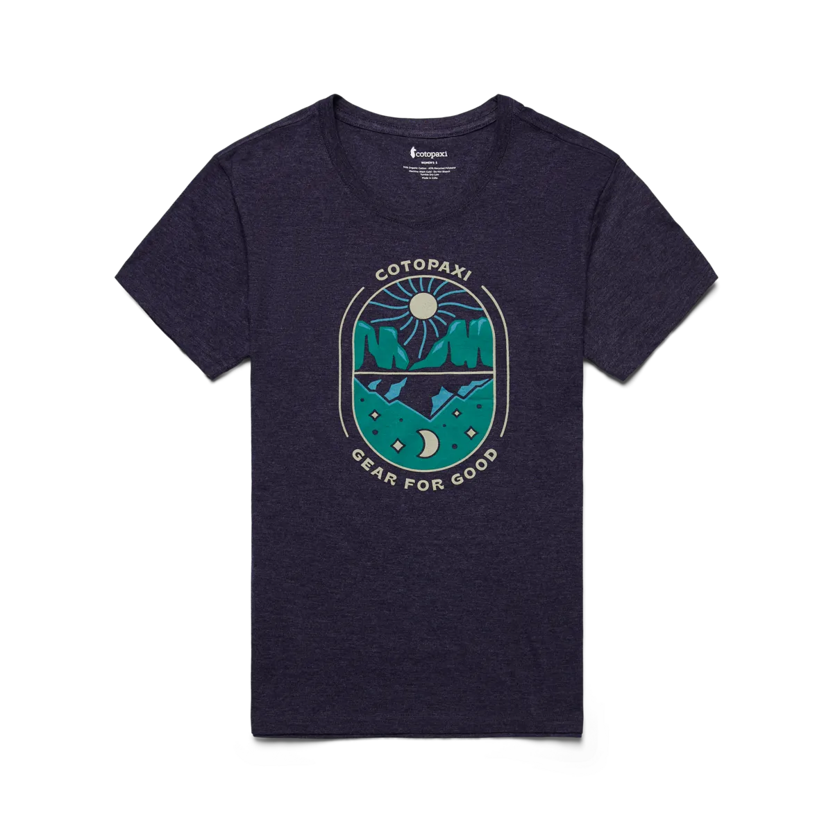 Cotopaxi Day and Night t-shirt femme coton maritime
