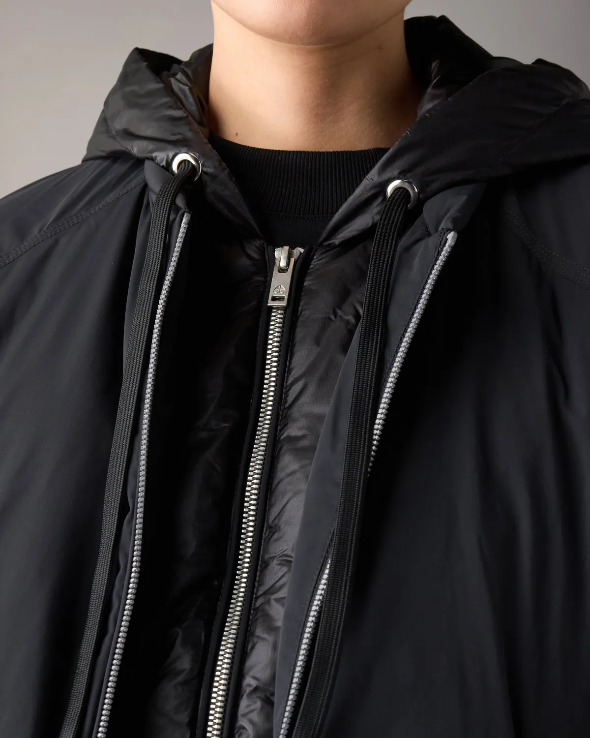 Moose Knuckles Tegan Bomber Duvet Noir Légère Femme