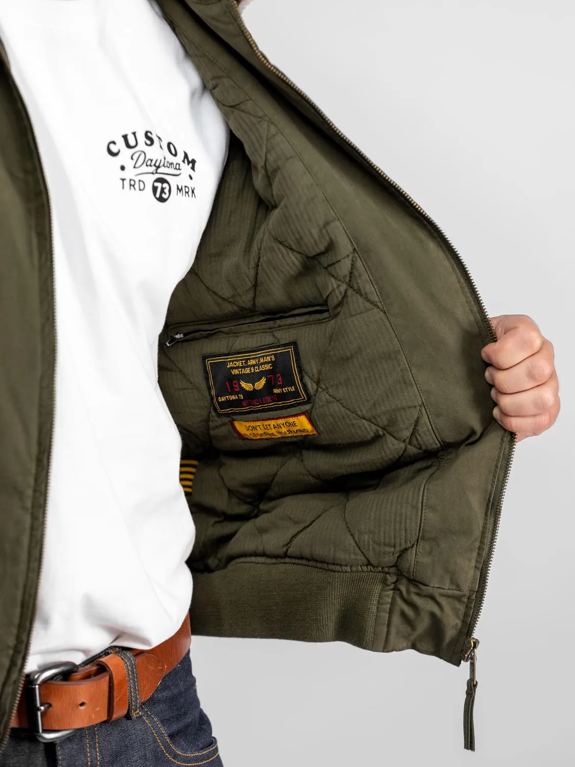 Daytona Nampa veste aviateur coton vert kaki