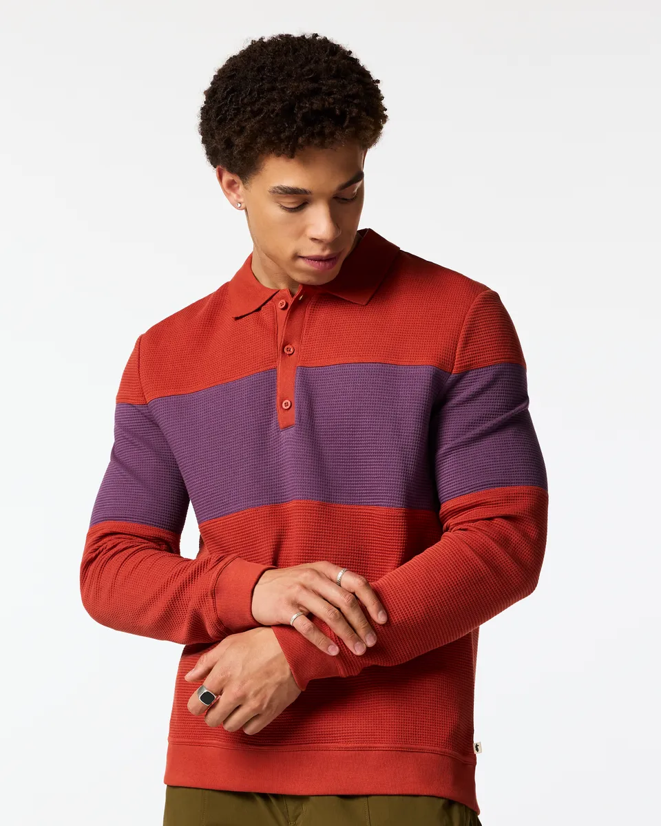Cotopaxi Atajo Waffle Rugby polo homme maille gaufrée