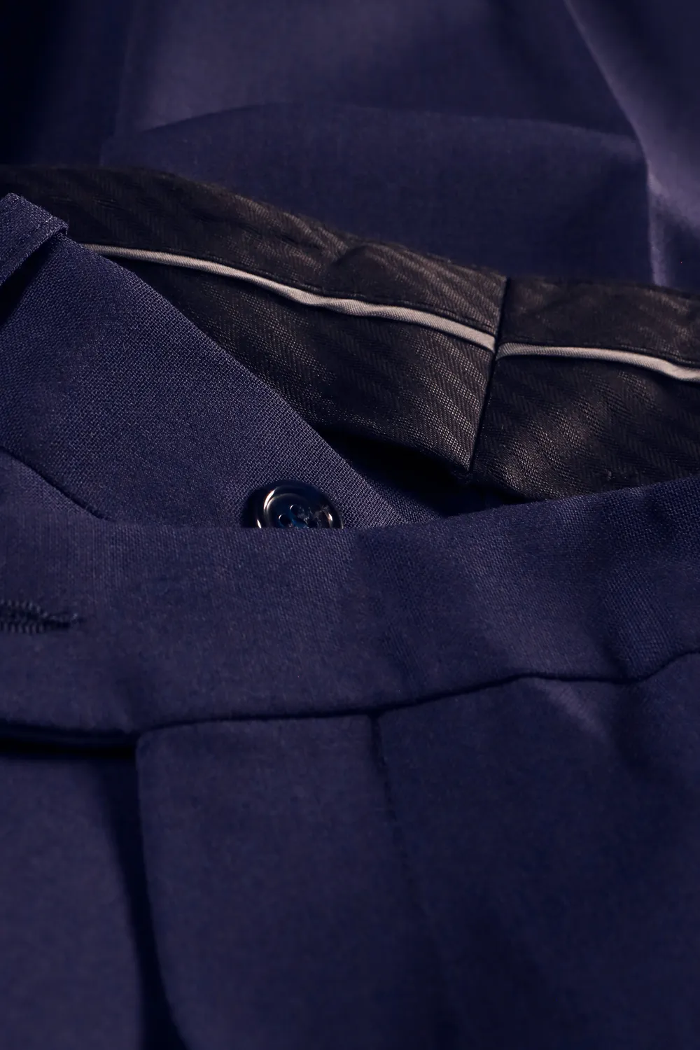 Hollington Siza pantalon ajusté bleu nuit laine