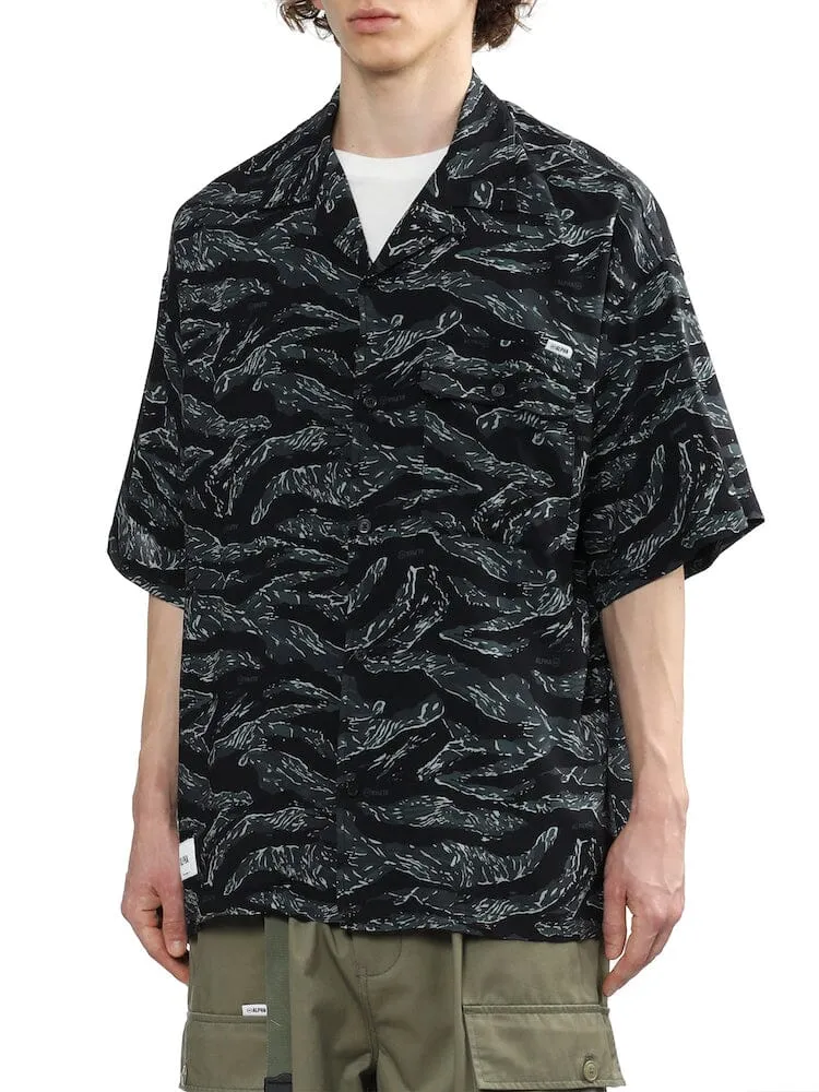 Alpha Industries Army Hawaii chemise black camo rayonne