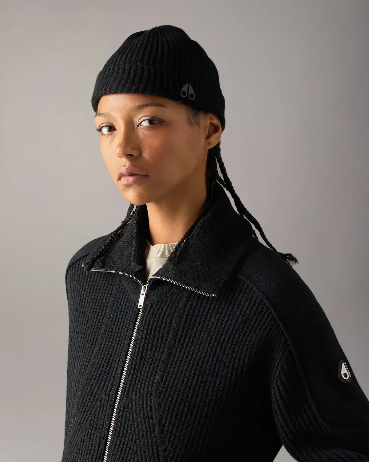 Moose Knuckles Tremble Beanie bonnet black chaud