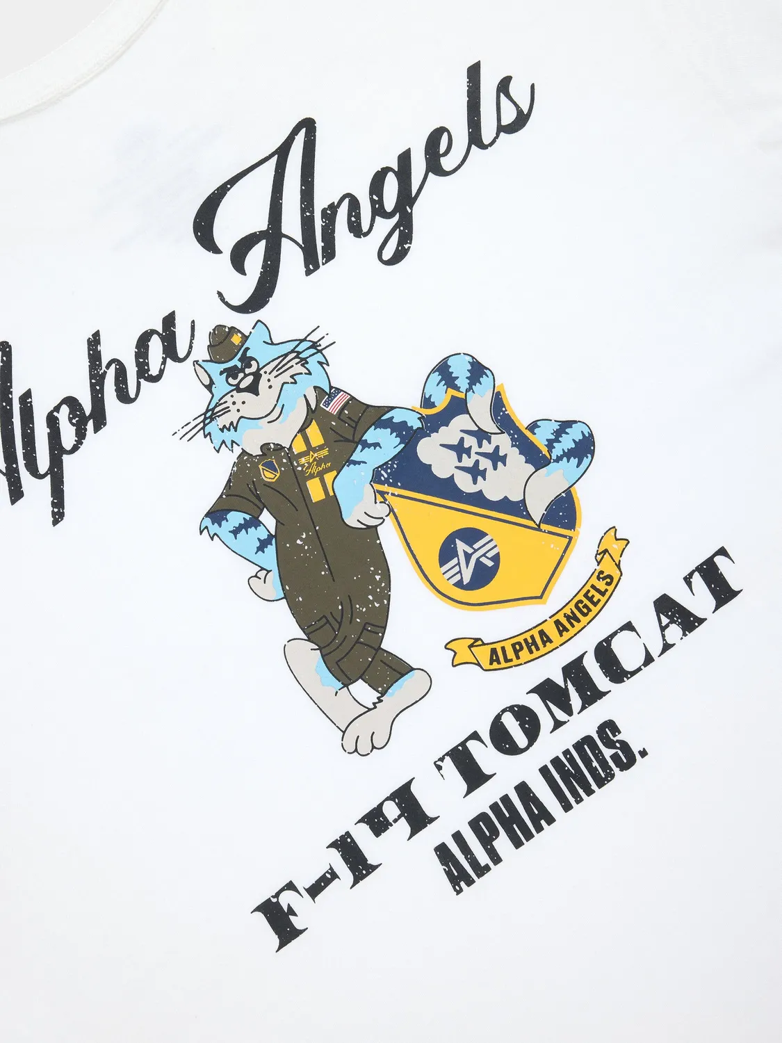 Alpha Industries Angels T-shirt Blanc Bleu Coton