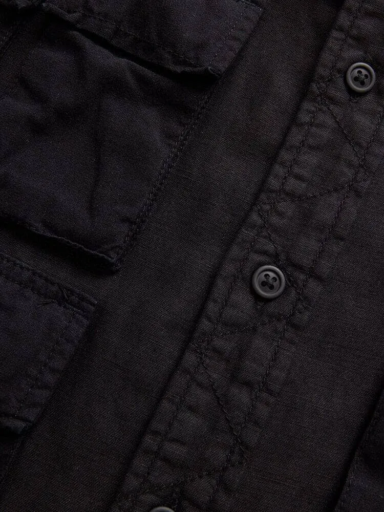 Alpha Industries Multi Pocket chemise manches longues noire coton