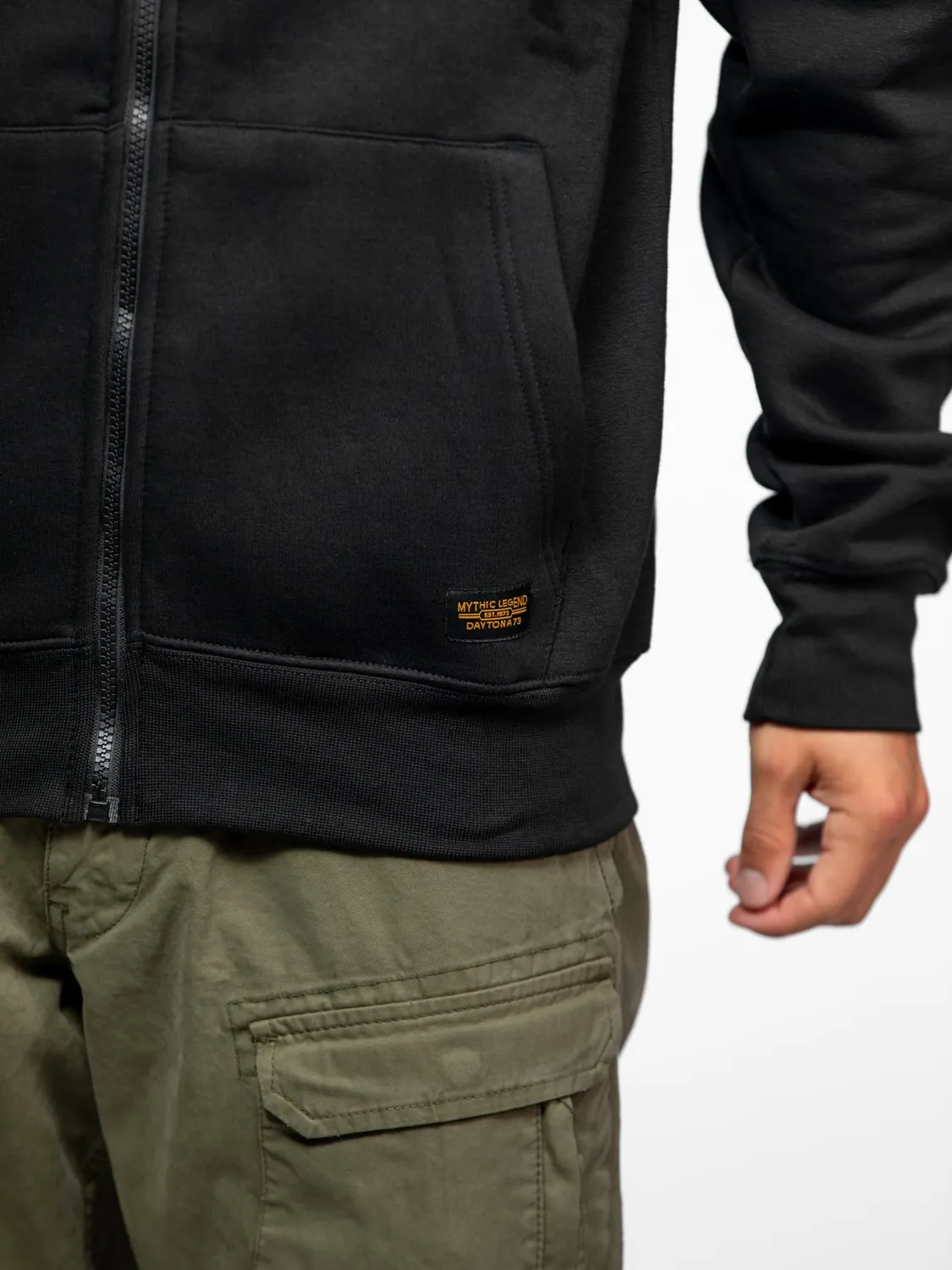 Daytona Linton sweat capuche zippé noir
