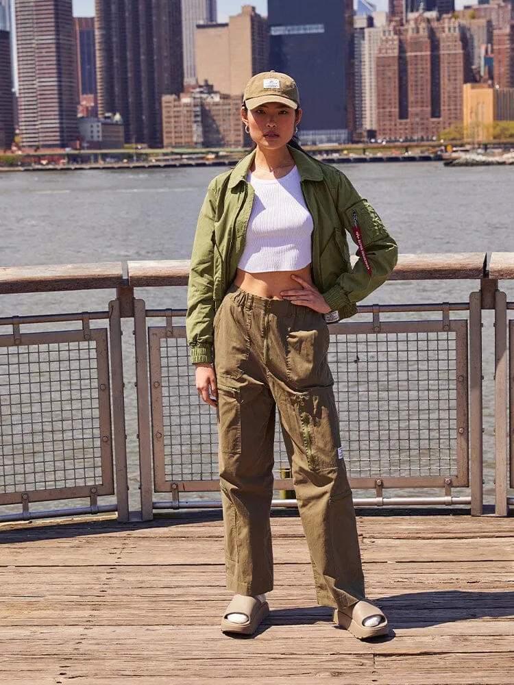 Alpha Industries CWU 36/P Mod blouson bomber femme vert délavé