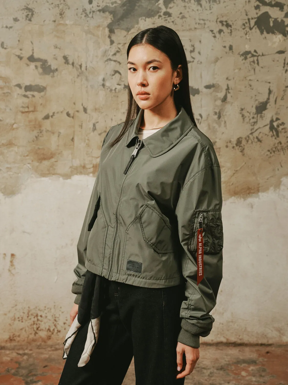 Alpha Industries CWU 36/P bomber femme Field Gray léger